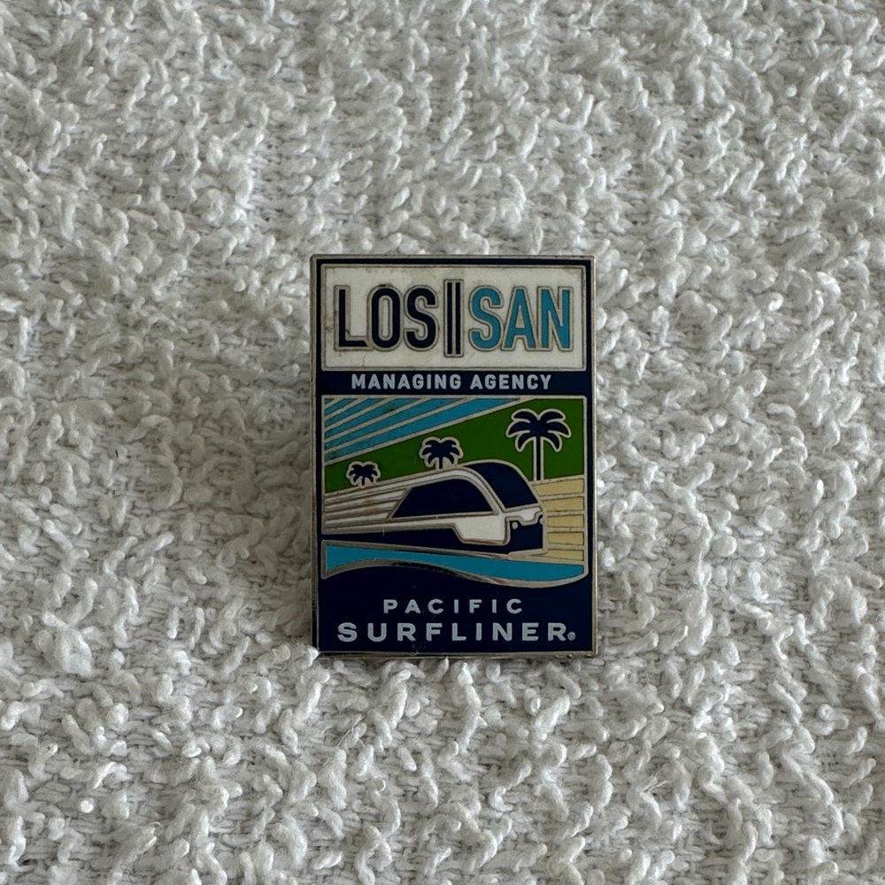 Amtrak Pacific Surfliner LOS/SAN Enamel Pin